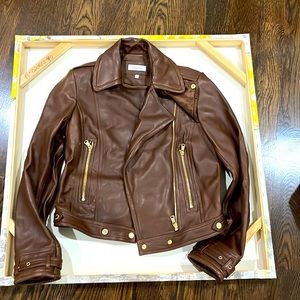 Calvin Klein Small Leather Moto Jacket